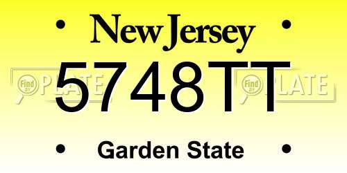 5748TT New Jersey License Plate