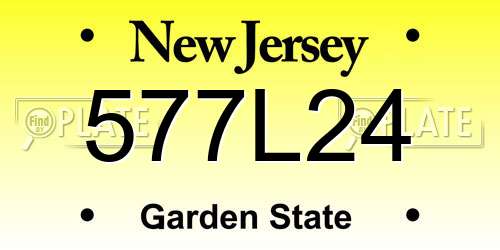577L24 New Jersey License Plate