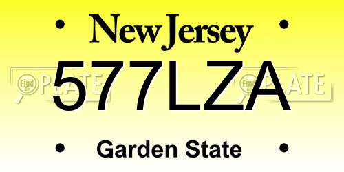 577LZA New Jersey License Plate