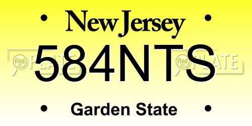 584NTS New Jersey License Plate