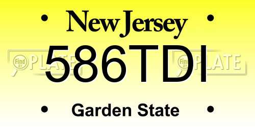 586TDI New Jersey License Plate