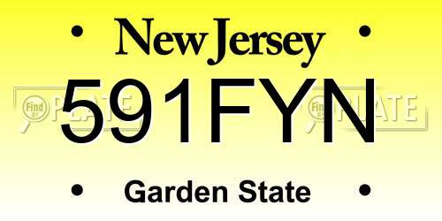 591FYN New Jersey License Plate