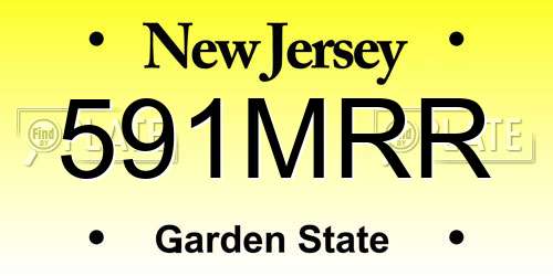 591MRR New Jersey License Plate