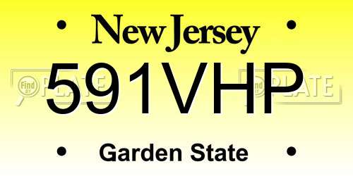 591VHP New Jersey License Plate