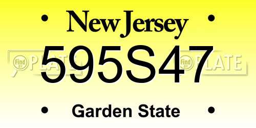 595S47 New Jersey License Plate