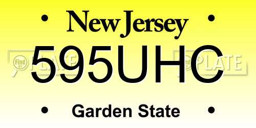 595UHC New Jersey License Plate