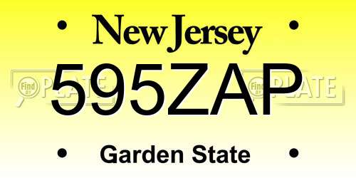 595ZAP New Jersey License Plate