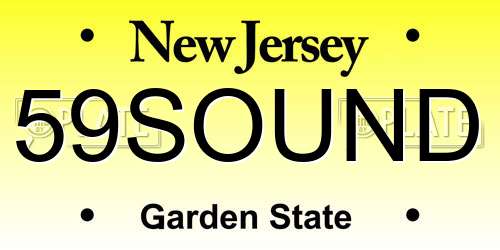 59SOUND New Jersey License Plate