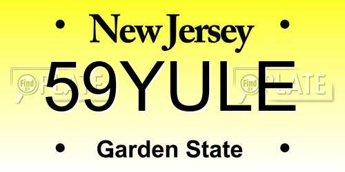 59YULE New Jersey License Plate