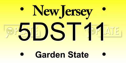 5DST11 New Jersey License Plate