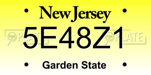 5E48Z1 New Jersey License Plate