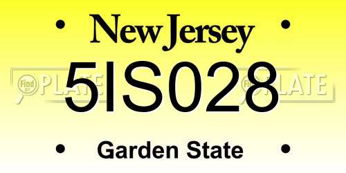 5IS028 New Jersey License Plate