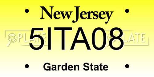 5ITA08 New Jersey License Plate