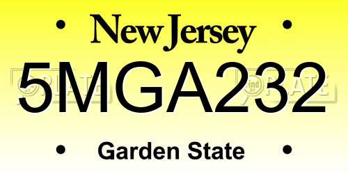 5MGA232 New Jersey License Plate