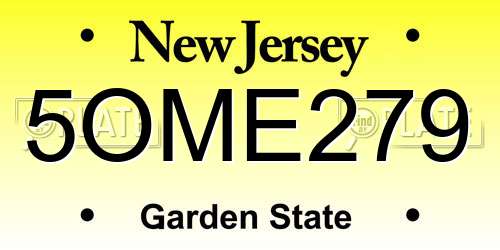 5OME279 New Jersey License Plate