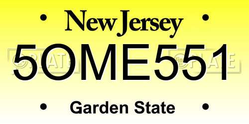 5OME551 New Jersey License Plate