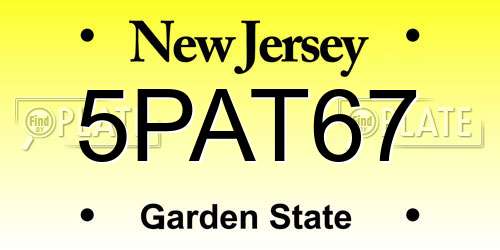 5PAT67 New Jersey License Plate