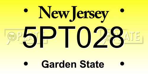 5PT028 New Jersey License Plate