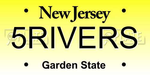 5RIVERS New Jersey License Plate
