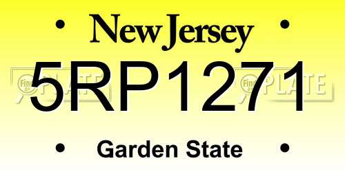 5RP1271 New Jersey License Plate