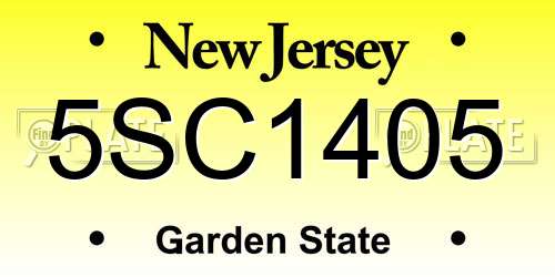5SC1405 New Jersey License Plate