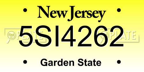 5SI4262 New Jersey License Plate