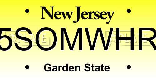 5SOMWHR New Jersey License Plate