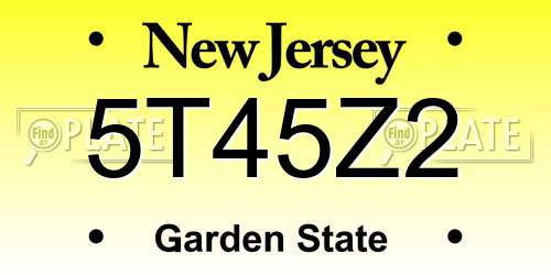 5T45Z2 New Jersey License Plate