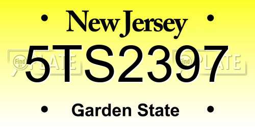 5TS2397 New Jersey License Plate