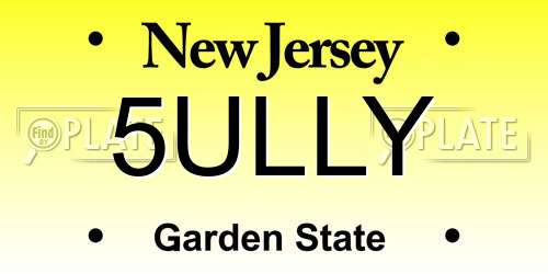 5ULLY New Jersey License Plate