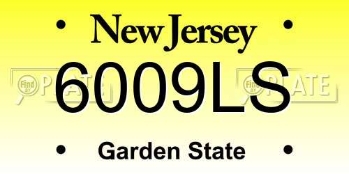 6009LS New Jersey License Plate