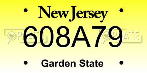 608A79 New Jersey License Plate