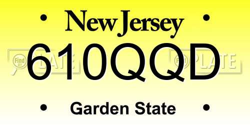 610QQD New Jersey License Plate