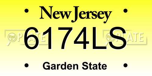 6174LS New Jersey License Plate