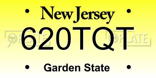 620TQT New Jersey License Plate