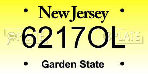 6217OL New Jersey License Plate