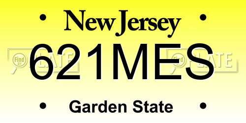 621MES New Jersey License Plate