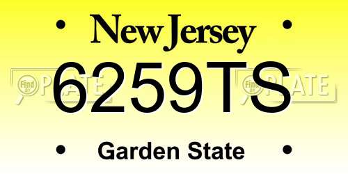 6259TS New Jersey License Plate