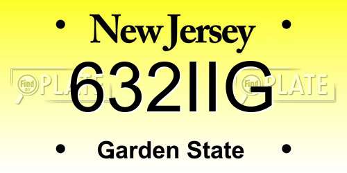 632IIG New Jersey License Plate