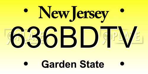 636BDTV New Jersey License Plate
