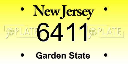 6411 New Jersey License Plate
