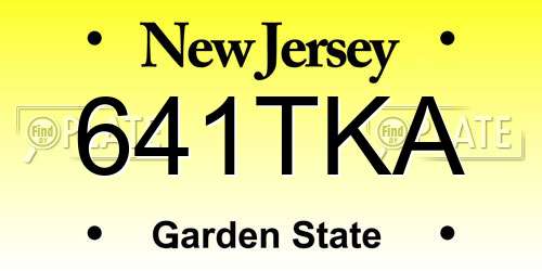 641TKA New Jersey License Plate