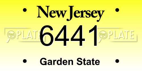 6441 New Jersey License Plate