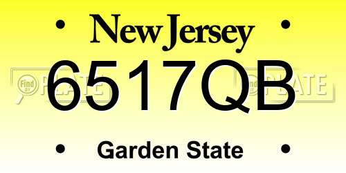 6517QB New Jersey License Plate