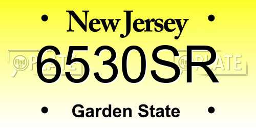 6530SR New Jersey License Plate