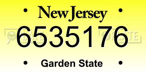 6535176 New Jersey License Plate