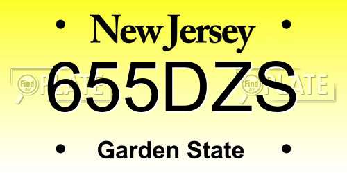 655DZS New Jersey License Plate