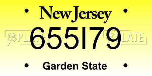 655I79 New Jersey License Plate