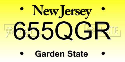 655QGR New Jersey License Plate
