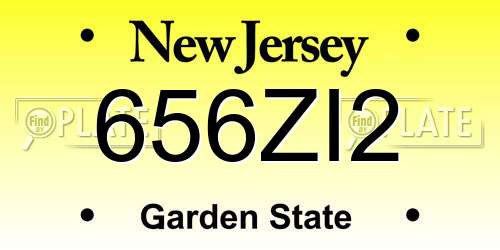 656ZI2 New Jersey License Plate